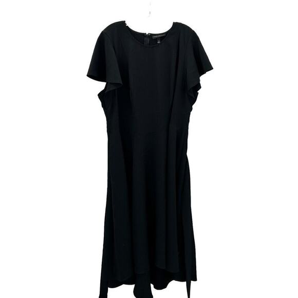 Lane Bryant Womens Midi Dress 20 Black A Line Basic Chic Dress - Picture 5 of 10